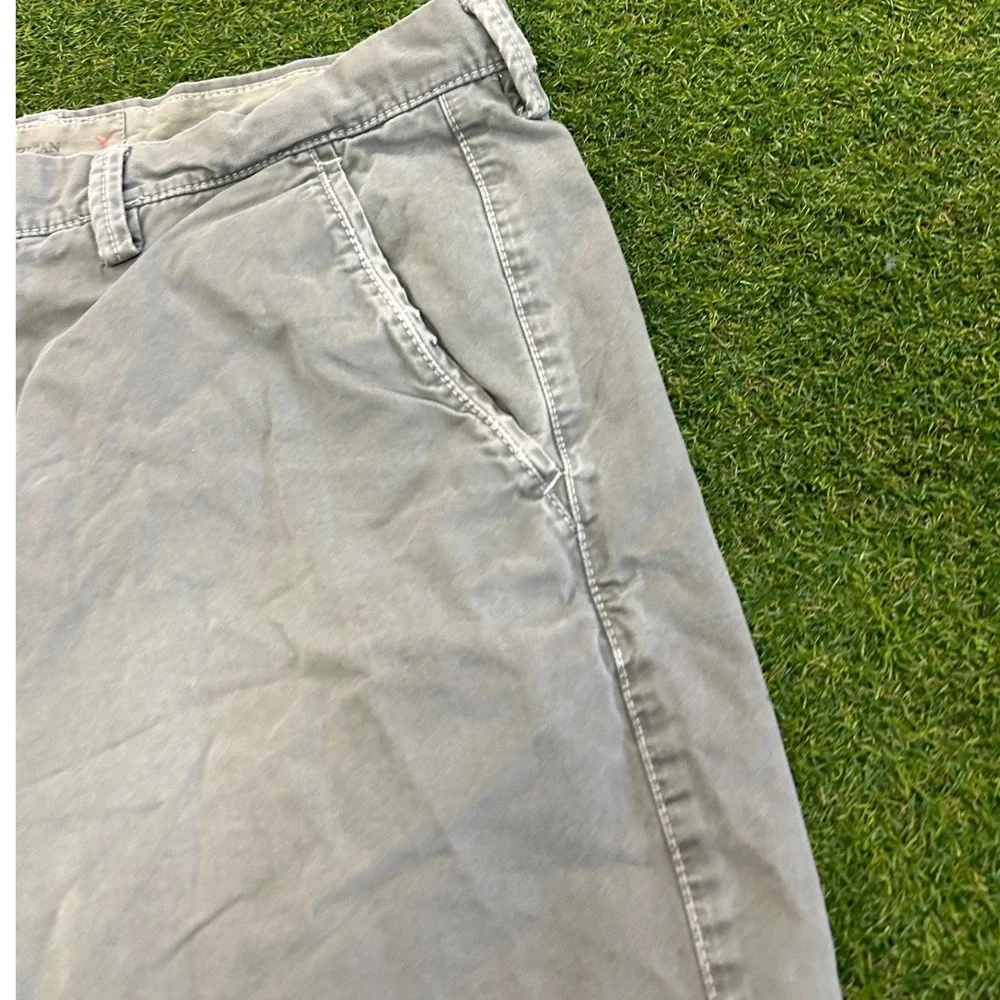 American Eagle Outfitters Mens Gray Prep Fit Cotton Twill Chino Shorts Size 36